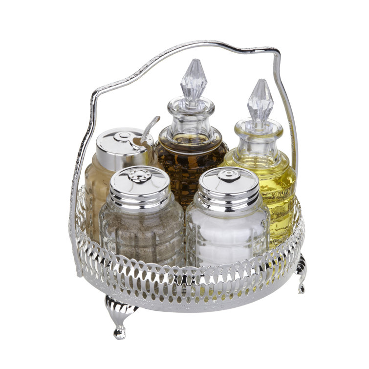 Corbell Silver Company Queen Anne 6 Piece Round Cruet Set & Reviews
